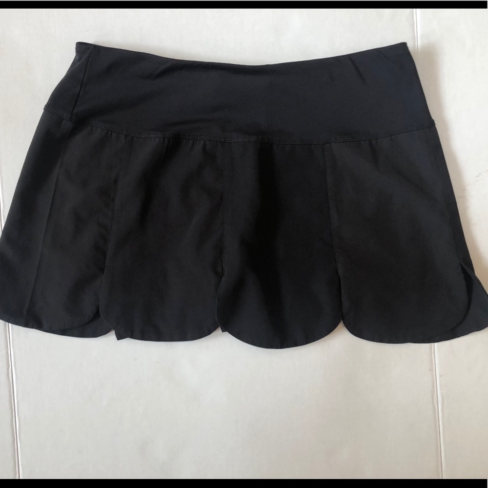 Fila Black Scallop-Hem Women's Skirt